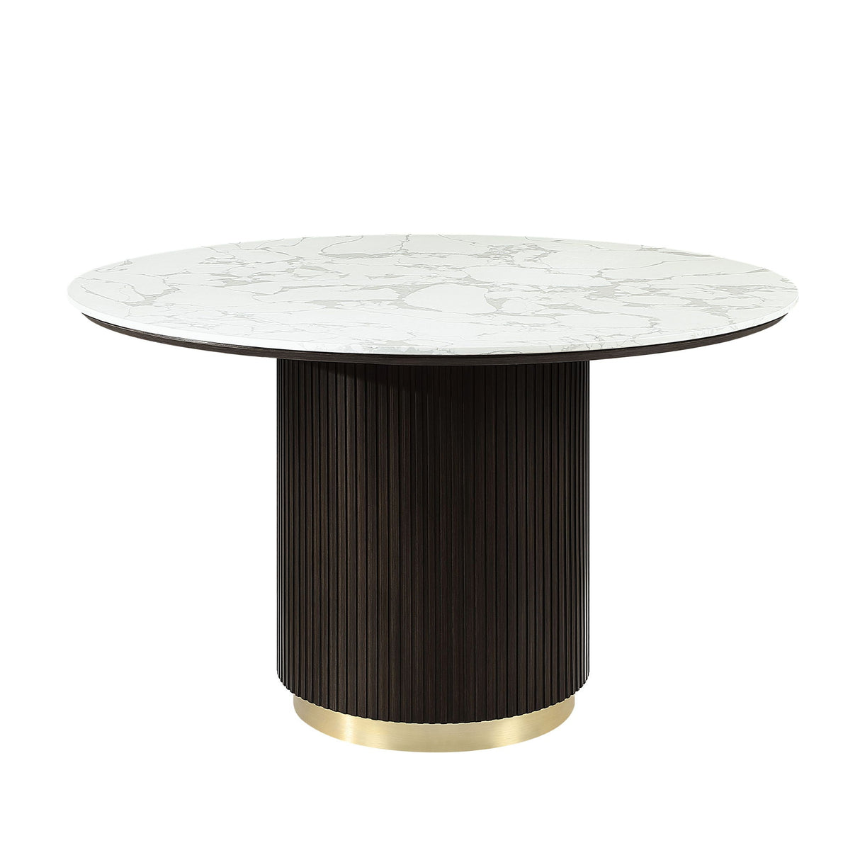 Clayten - Around Dining Table - Marble / Espresso - Best Buy Furniture
