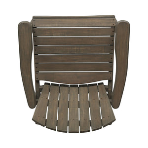Outdoor Weather Resistant Acacia Wood Adirondack Dining Chairs (Set of 2)