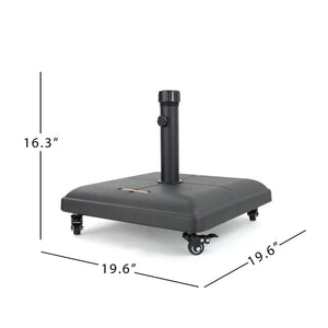 Wheelie - Stylish Square Umbrella Base With Stainless Steel Pole Handle - Best Buy Furniture