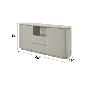 Ingram - Ceramic Top Server - Light Gray - Best Buy Furniture