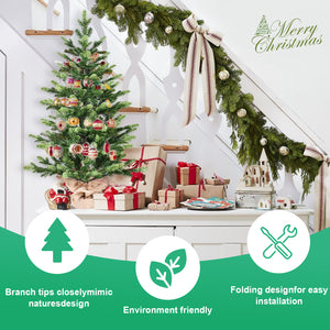 2FT Full PE Tabletop Christmas Tree with 230 Tips, Realistic