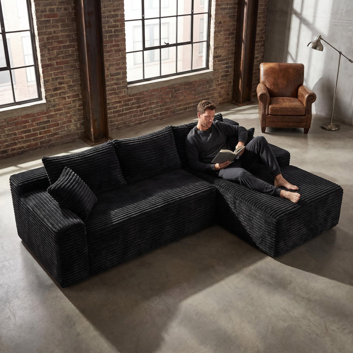 106.3" Cloud Modular Sectional Sofa with L-Shape Chaise