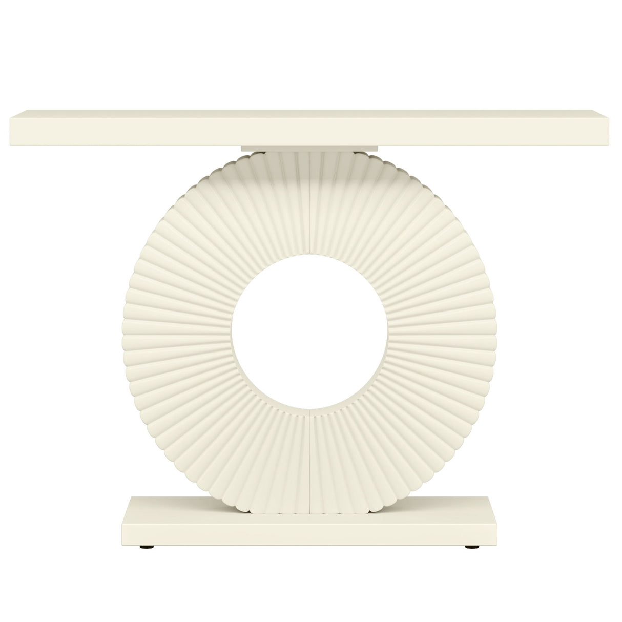 Modern Console Table With Sculptural Geometric Base