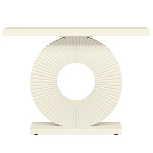 Modern Console Table With Sculptural Geometric Base