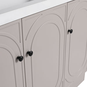 Modern Freestanding Bathroom Vanity With Soft Close Cabinet Doors