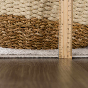 Brend Taupe Medallion Area Rug - Clearance