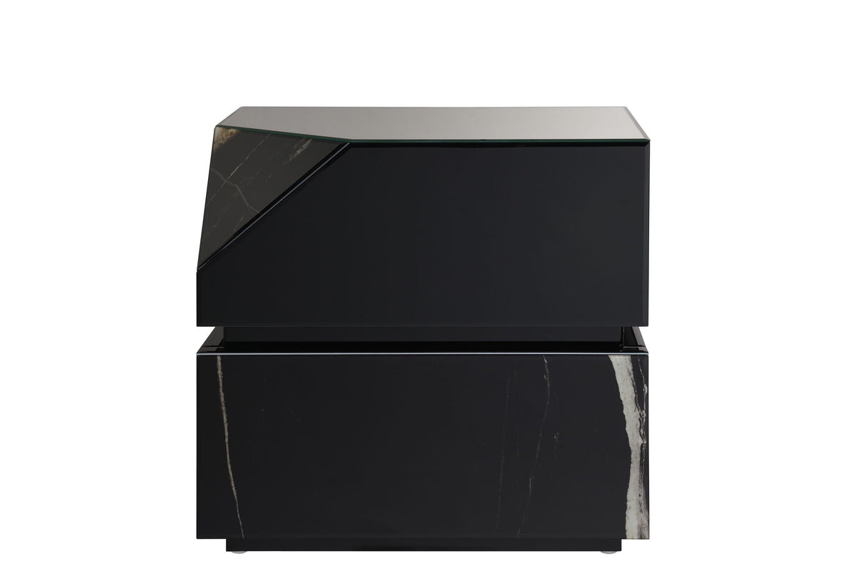 Drisana - Mirrored End Table - Black - Best Buy Furniture