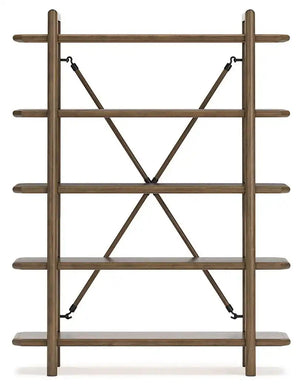 Roanhowe - Bookcase - Brown - Best Buy Furniture