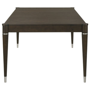 Blakely - Leaf Dining Table With Tapered Legs Accents - Ash Brown