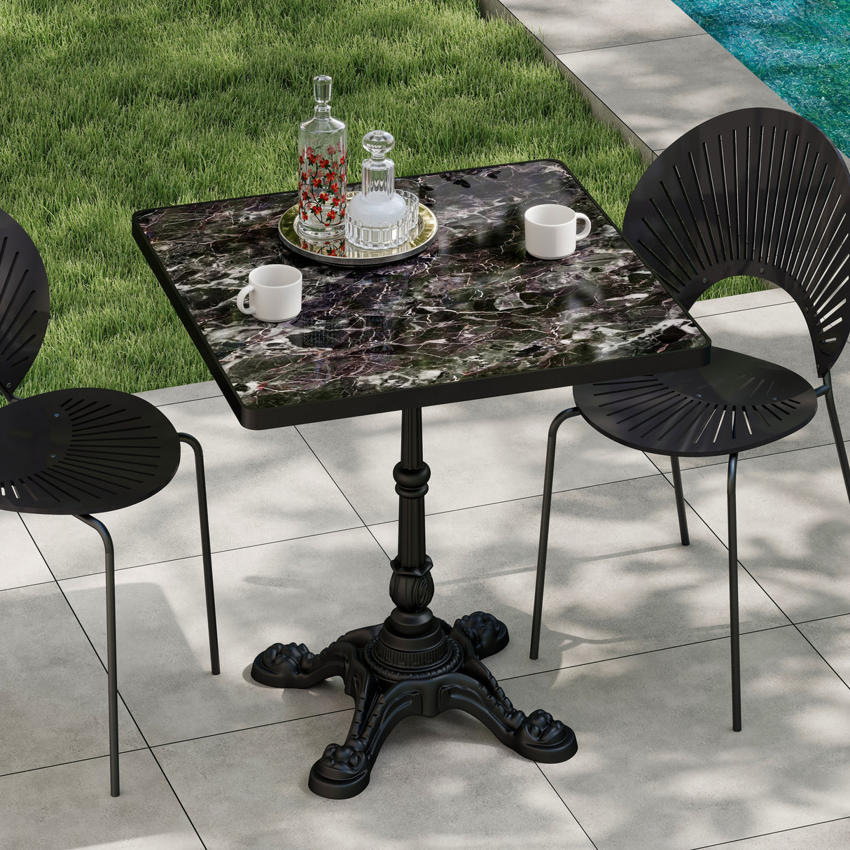 31.5" Square Outdoor Tulip Dining Table