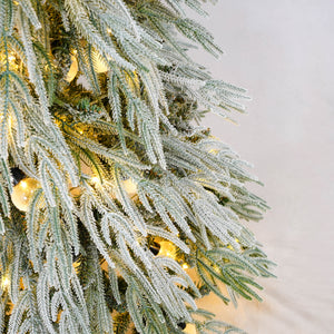 5FT Pre-Lit Spruce Snow Flocked Christmas Tree
