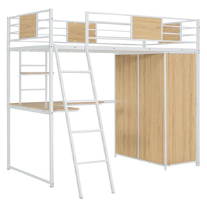 Loft Bed With L Shape Desk And Wardrobe