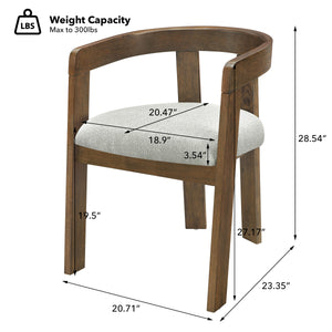 Modern Barrel Dining Chairs (Set of 2)