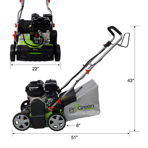 Progreen Gasoline Engine Scarifier 2in1 Dethatcher/Scarifier
