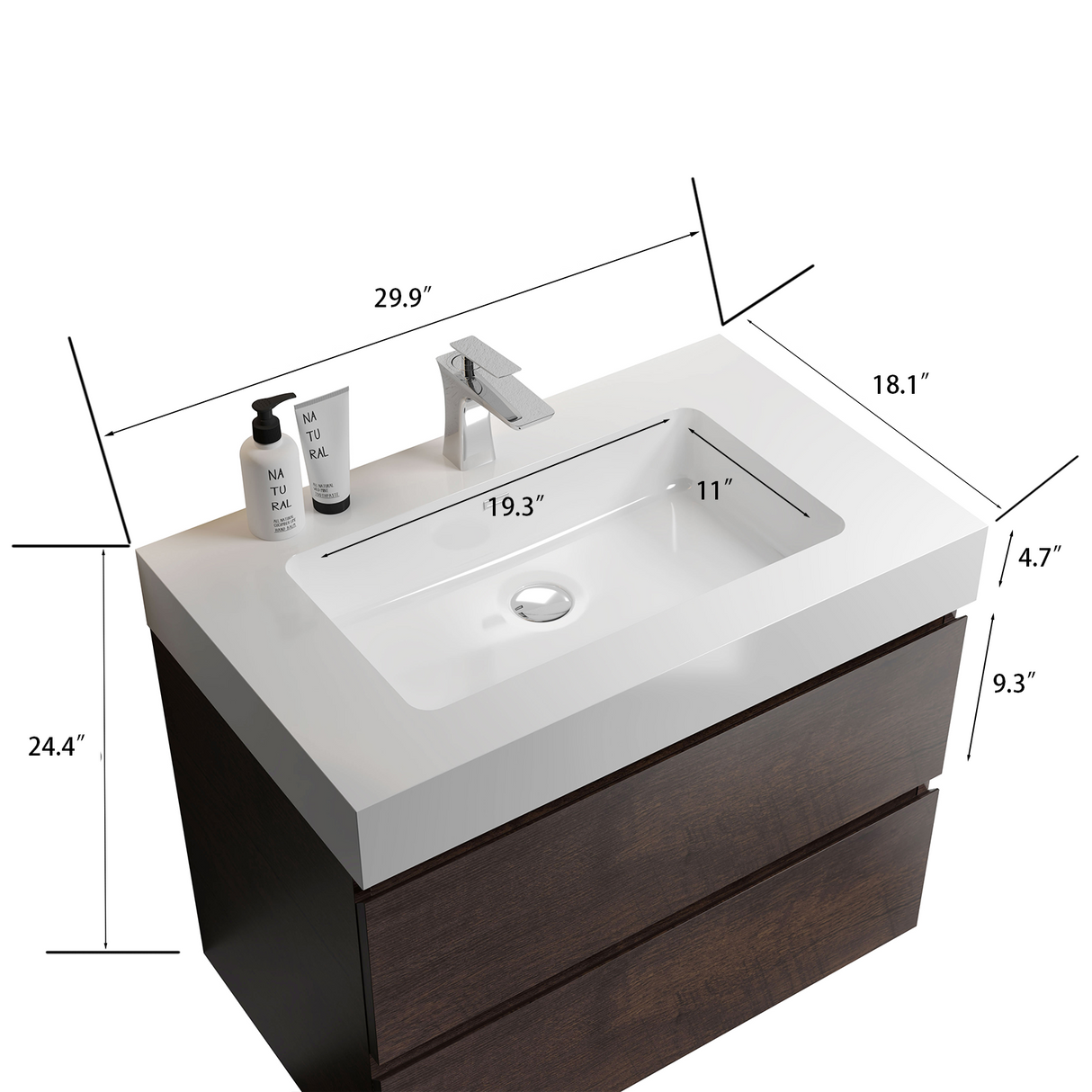 Alice 30" Floating Bathroom Vanity