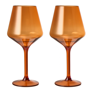 Saint Tropez Acrylic Stemmed Wine Glassware, Set of 2
