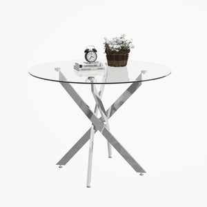 Round Dining, Kitchen Table For Dining Room - Chrome