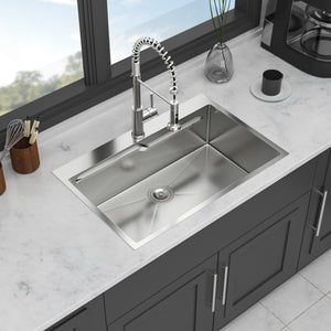 33" Drop In Kitchen Sink