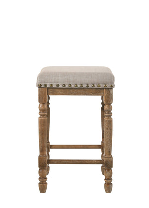 Farsiris - Weathered Counter Height Stool (Set 2) - Beige - Best Buy Furniture