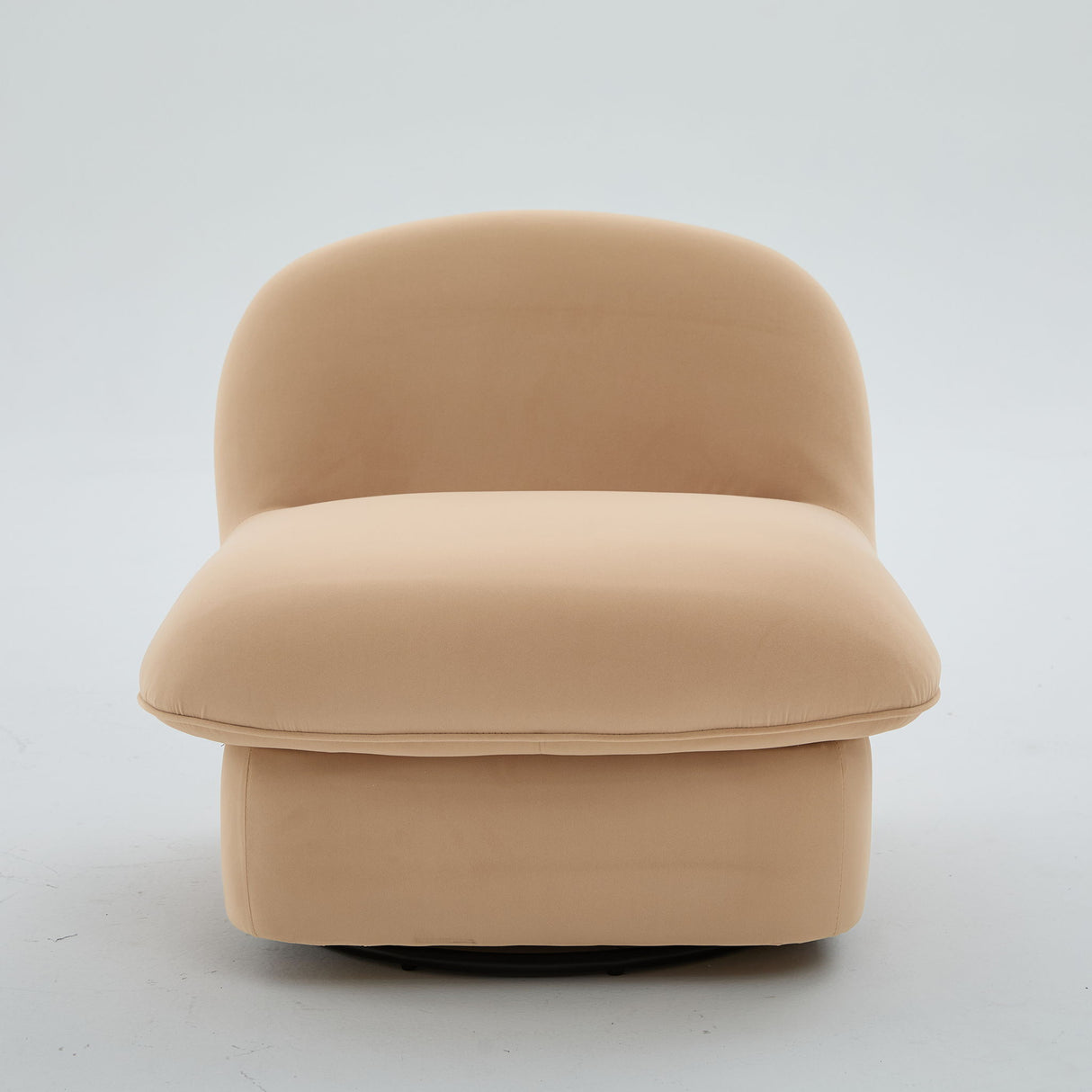 Pumpkin Shaped Swivel Accent Chair, 360 Degree Rotation For Living Room