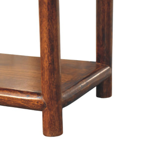 Solid Wood Regency Chestnut Nightstand, 1-Drawer, 1 Open-Slot