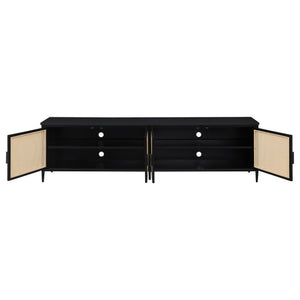 Kenneth - 4 Door TV Stand - Black