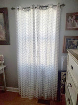 Calia Chevron Geo Window Curtain Panels Set