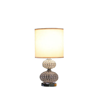 California Home 24" Chrome Filigree Cage Table Lamp with Acrylic Beads