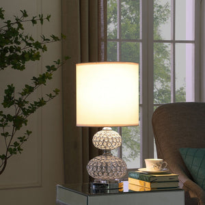 California Home 24" Chrome Filigree Cage Table Lamp with Acrylic Beads - view 2