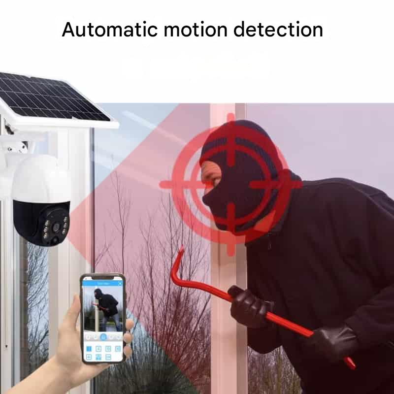 DualGuard Solar 4K Wireless Security Camera with Triple Lens & 10x Zoom