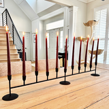 41 Inch Matte Black 11-Taper Candle Holder