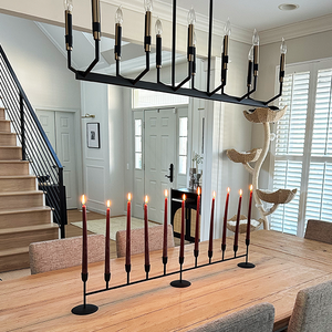 41 Inch Matte Black 11-Taper Candle Holder