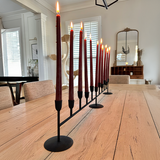 41 Inch Matte Black 11-Taper Candle Holder