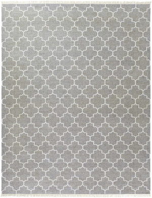Cardin Charcoal Trellis Wool&Viscose Rug - Clearance