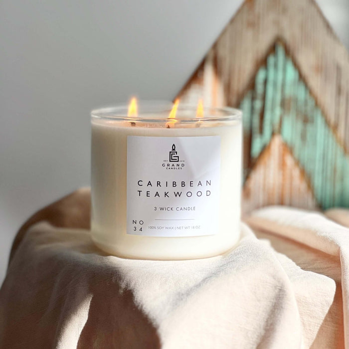 Grand Candles LLC Caribbean Teakwood Soy Candle