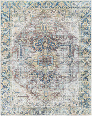 Blue Catigpian Distressed Washable Area Rug - Clearance