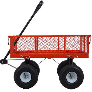 Heavy Duty Steel Garden Cart With Sides