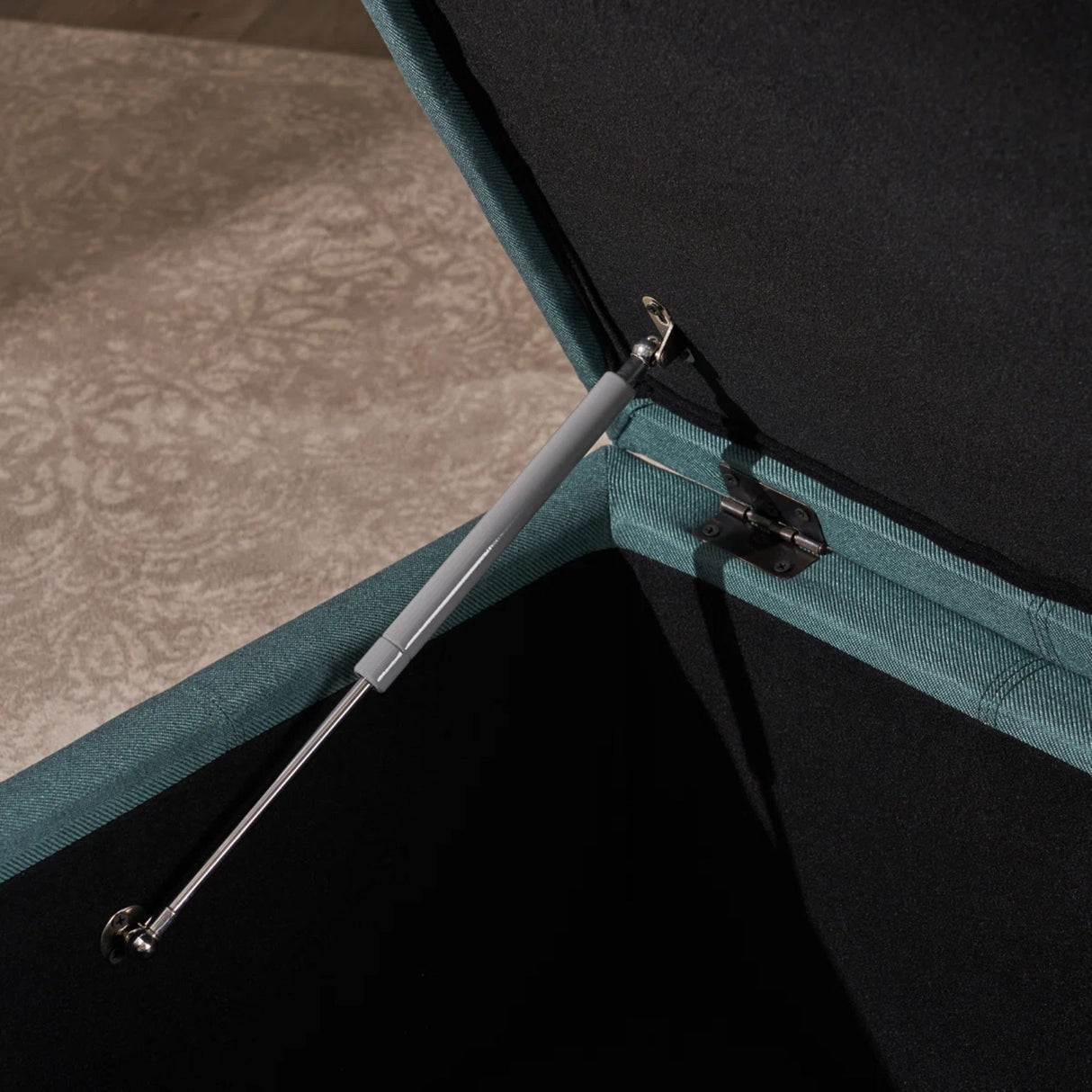 Tufted Square Storage Ottoman, Dark