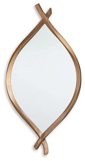 Bartner - Accent Mirror - Antique Gold Finish - Best Buy Furniture