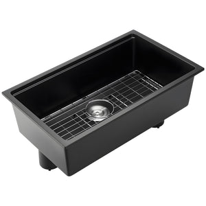 30 Inch Granite Kitchen Sink Undermount Single Bowl Drop-In Basin for RV Bar