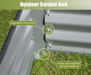 6x3x1ft Galvanized Raised Garden Bed