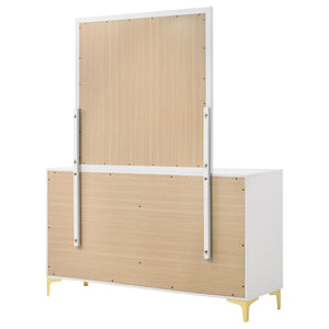 James - 6 Drawer Dresser With Mirror - White