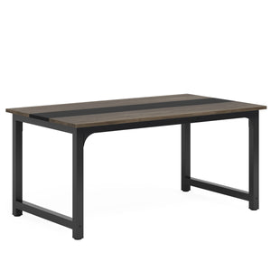 Large Computer Desk With Steel Frame For Home Office Workstation