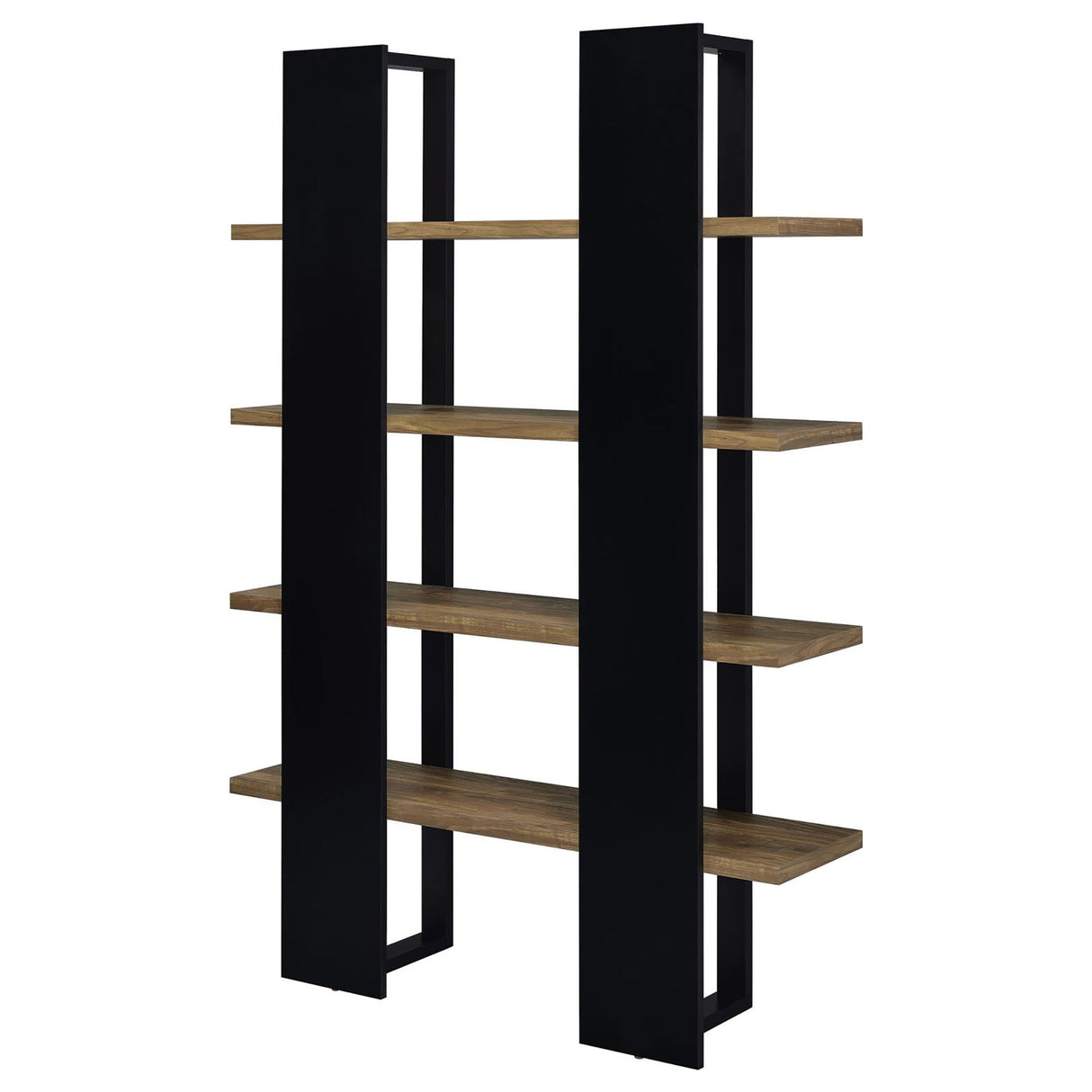 Mystrene - 4 Shelf Bookcase With Open Shelving Design - Black