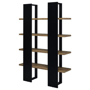 Mystrene - 4 Shelf Bookcase With Open Shelving Design - Black