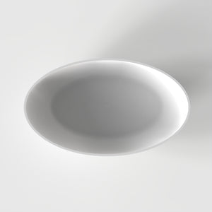 67 Inch Freestanding Solid Surface Soaking Bathtub