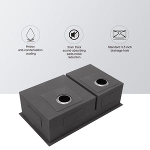 Modern Double Bowl Undermount Sink Design With 10" Deep Basins