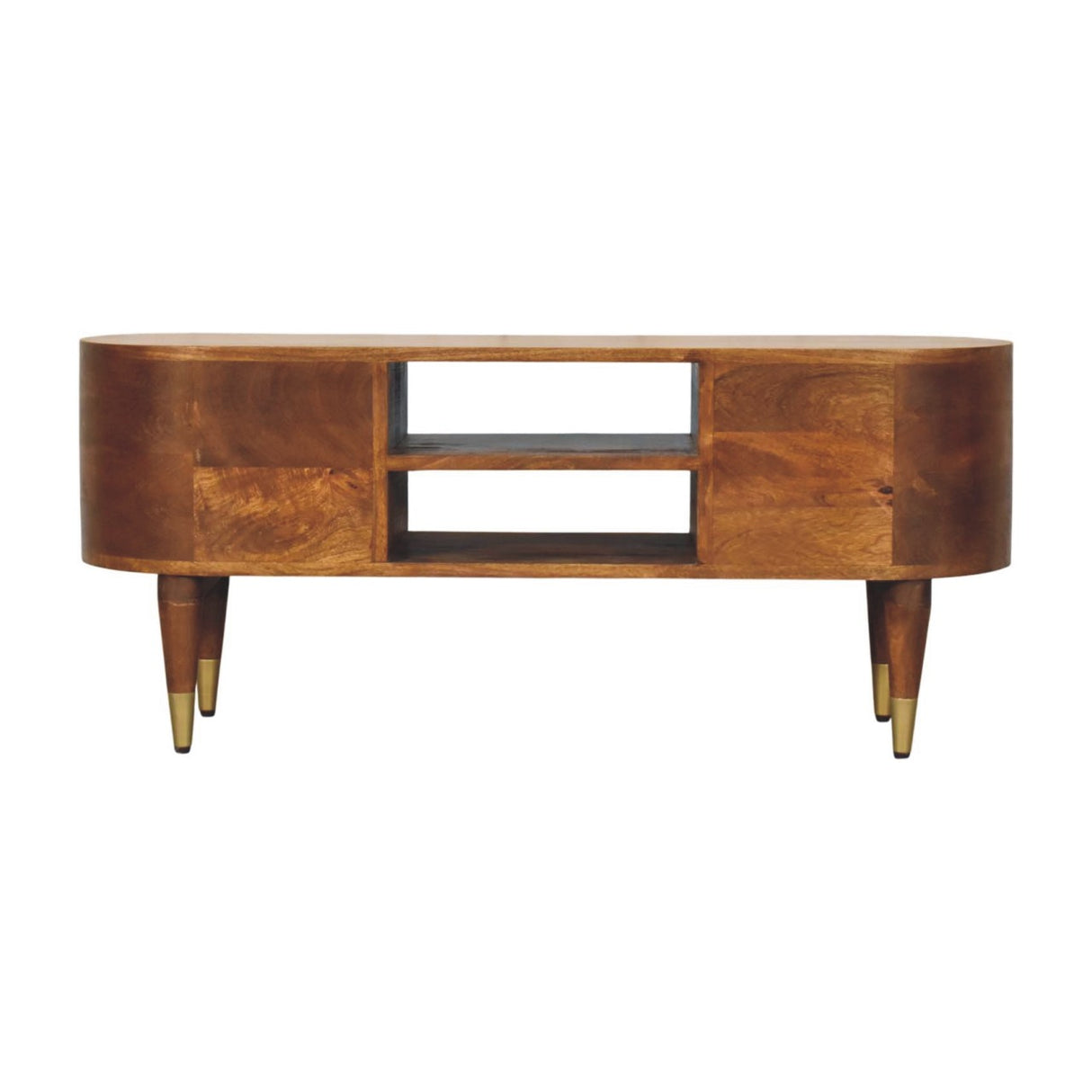 Solid Wood Valenza Curved Media Unit