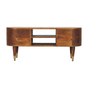 Solid Wood Valenza Curved Media Unit