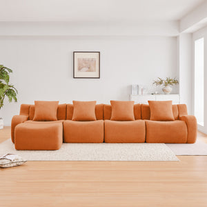 L-Shaped 4-Seat Boneless Sofa